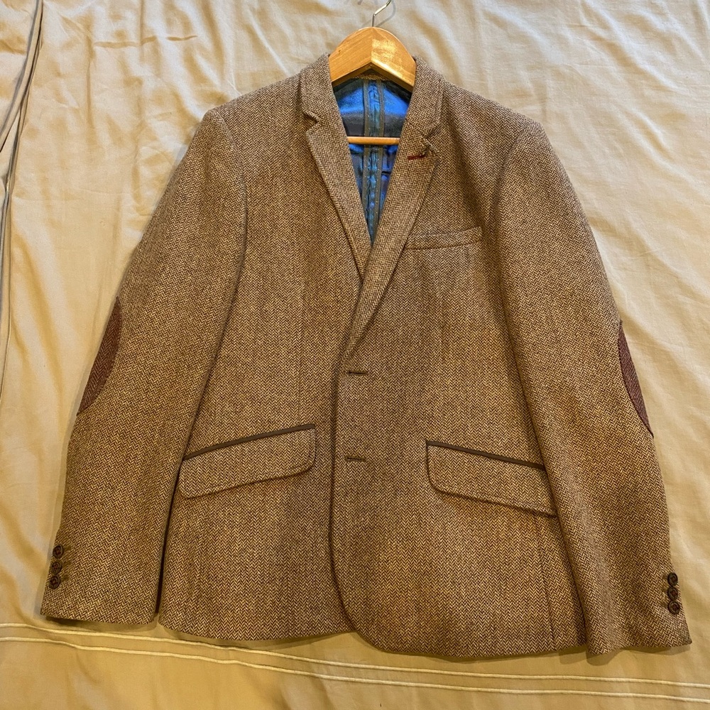 Ted Baker Tan Blazer with Elbow Patches
